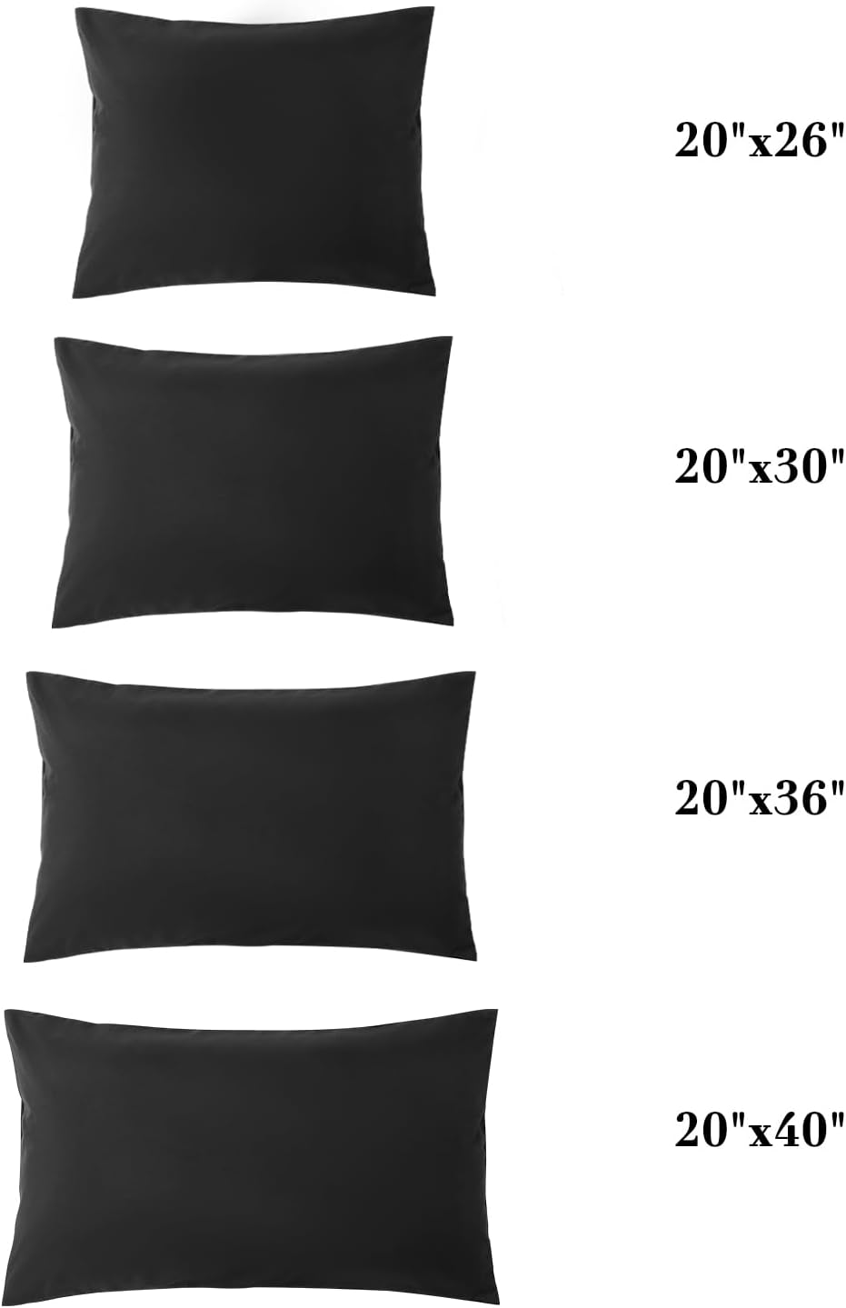 Pillow Cases Queen Size Set of 2, Brushed Microfiber Pillowcases 2 Pack with Envelope Closure