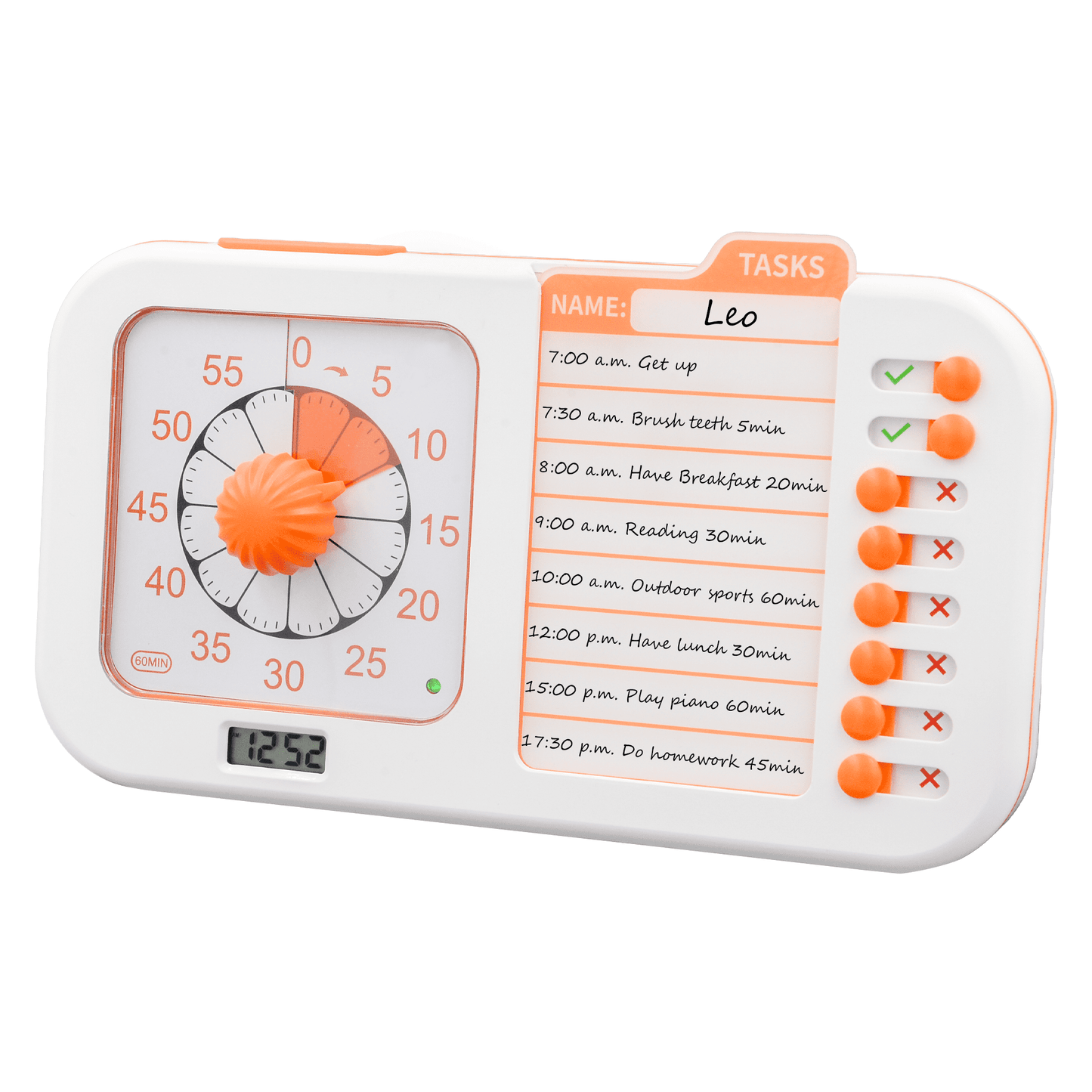 3-in-1 Task Timer, Visual Timer for Kids, ADHD Timer with Planing Board for Students and Adults, Dry Erase Board & Daily Chore Chart for Home,School,Classroom, ADHD, Autism Time Management Tool