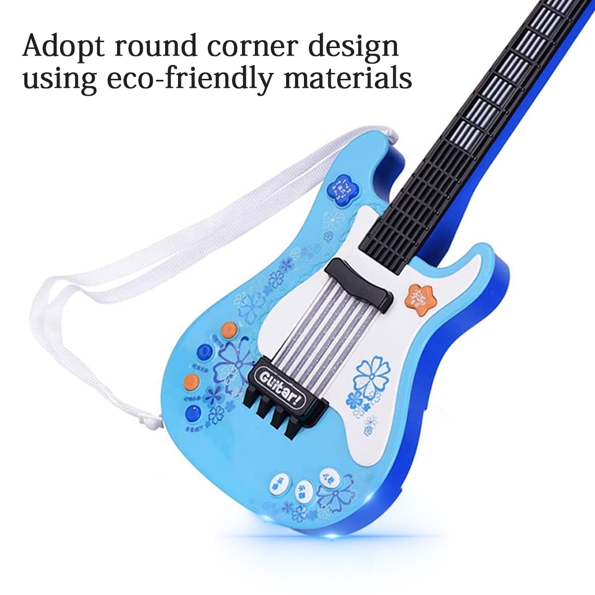 Kids Little Guitar,Kids Guitar for Boys with Rhythm Lights and Sounds,Fun Baby Educational Musical Instruments,Fixdono Music Electric Guitar Toy for Toddlers Children 3 4 5 Year Old Boys Girls,Blue