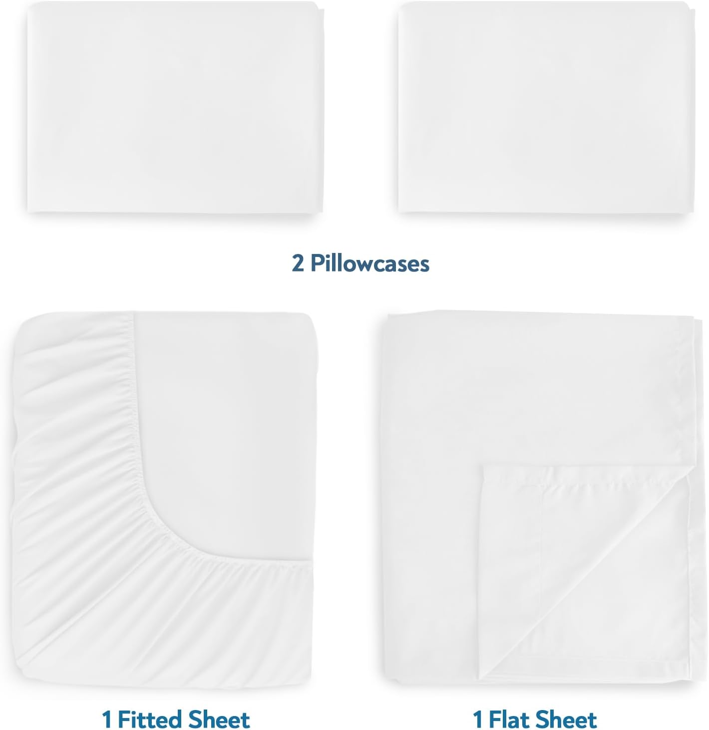 Queen Sheet Set for Air Mattress - 4 Piece Queen Sheet Set Deep Pocket Up to 24 Inches