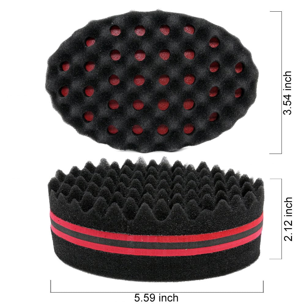 Hair Sponge Brush for Twists and Dreads, Curl Brush Twist Sponge for Afro Curls, Black, 1 Pack