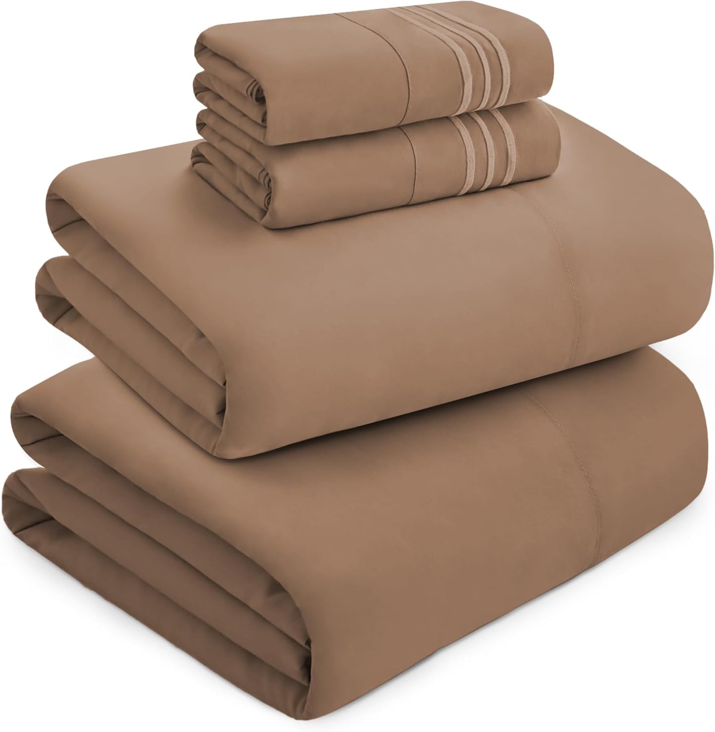 Queen 4-Piece Sheet Set -Easy-Fit, Wrinkle, Fade Resistant Bed Sheets and Pillowcases