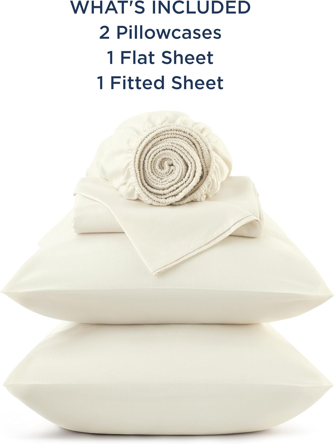Cooling Sheets for Hot Sleepers, Lyocell Cotton Queen Size Sheets, Temperature Regulating, GentleSoft™ & Breathable, Deep Pocket, 4 Pieces