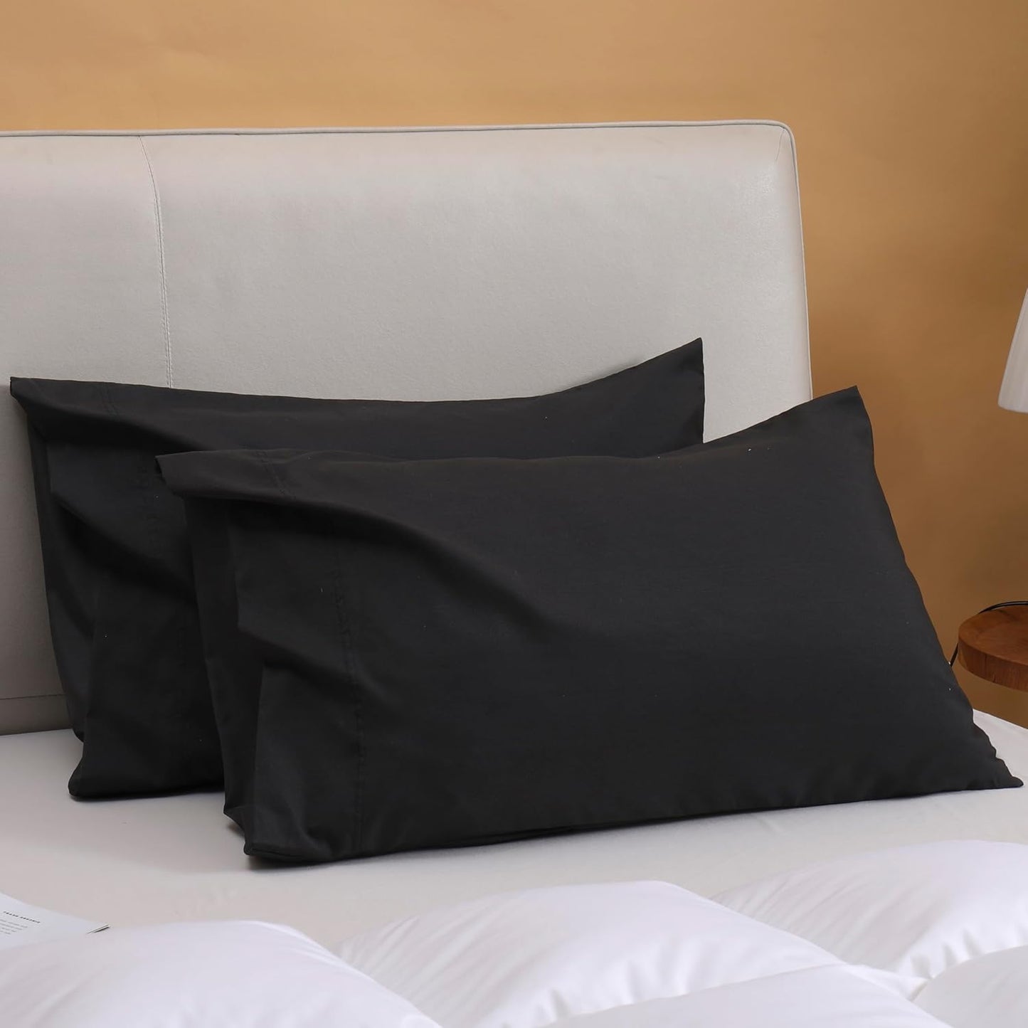 Pillow Cases Queen Size Set of 2, Brushed Microfiber Pillowcases 2 Pack with Envelope Closure