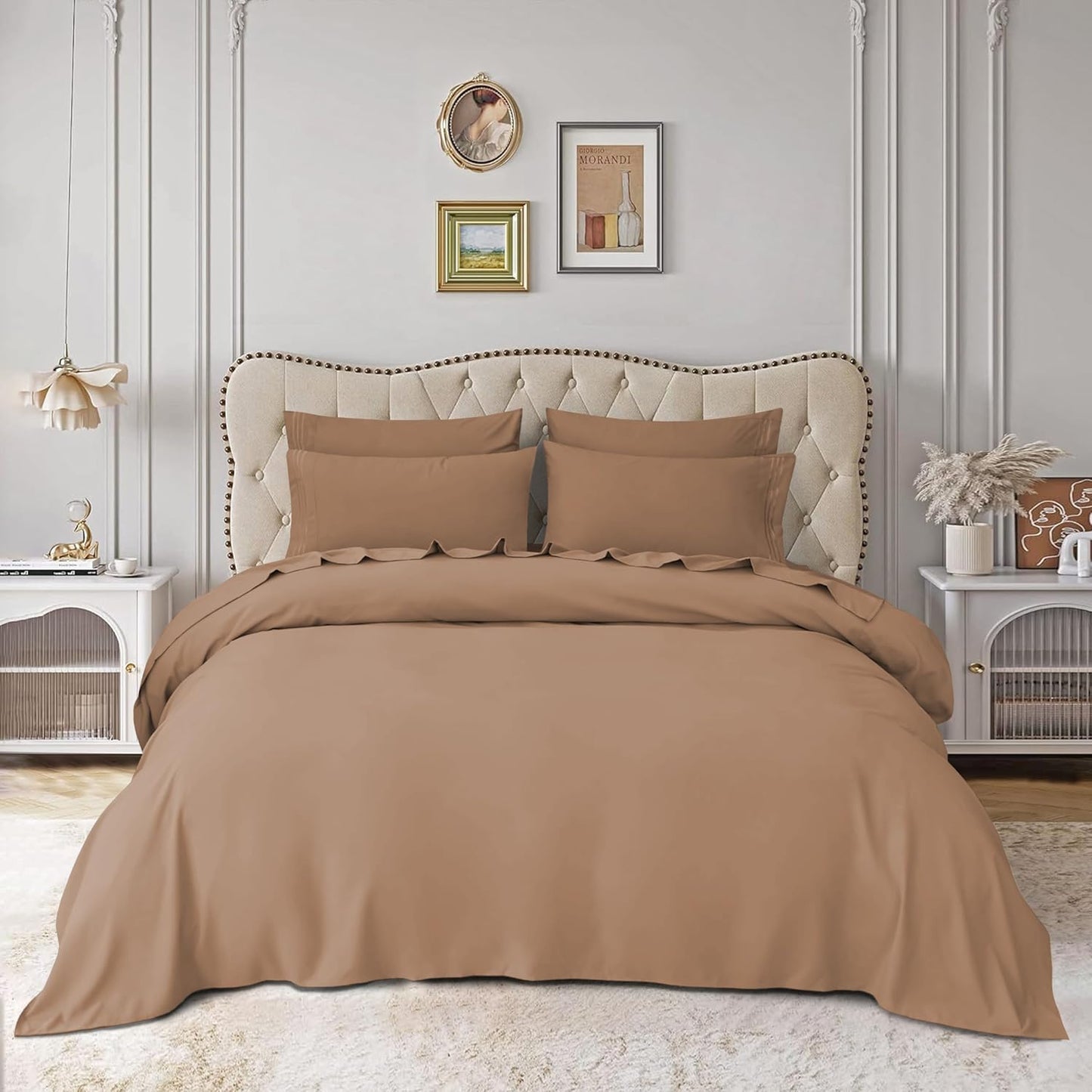 Queen 4-Piece Sheet Set -Easy-Fit, Wrinkle, Fade Resistant Bed Sheets and Pillowcases
