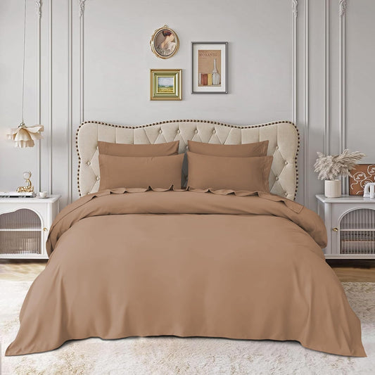 Queen 4-Piece Sheet Set -Easy-Fit, Wrinkle, Fade Resistant Bed Sheets and Pillowcases