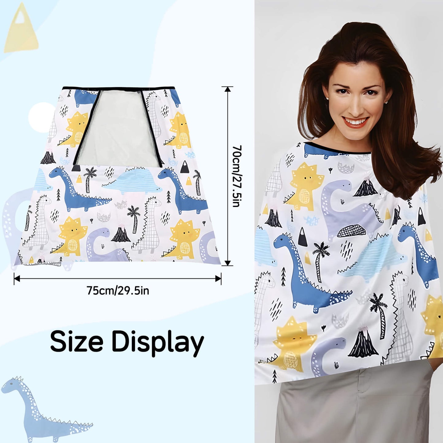 CreWear Car Seat Cover Baby with Zipper Peeping Window, Universal Fit for Boys and Girls