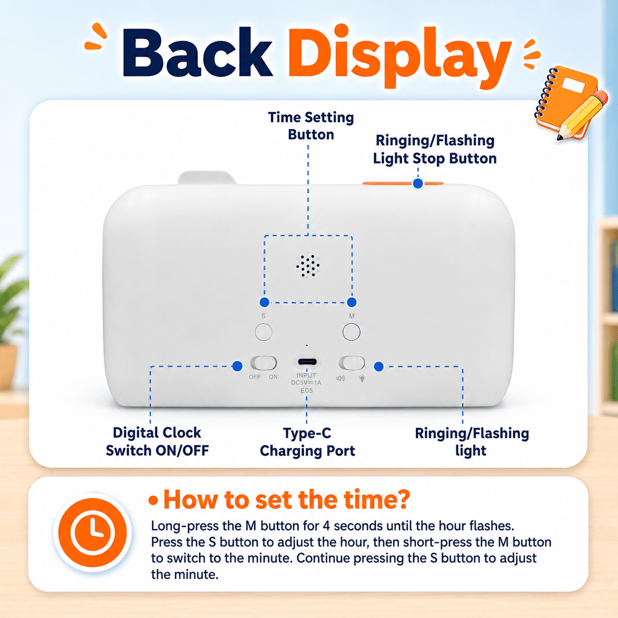 3-in-1 Task Timer, Visual Timer for Kids, ADHD Timer with Planing Board for Students and Adults, Dry Erase Board ＆ Daily Chore Chart for Home,School,Classroom, ADHD, Autism Time Management Tool