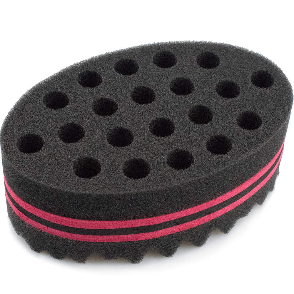 Hair Sponge Brush for Twists and Dreads, Curl Brush Twist Sponge for Afro Curls, Black, 1 Pack